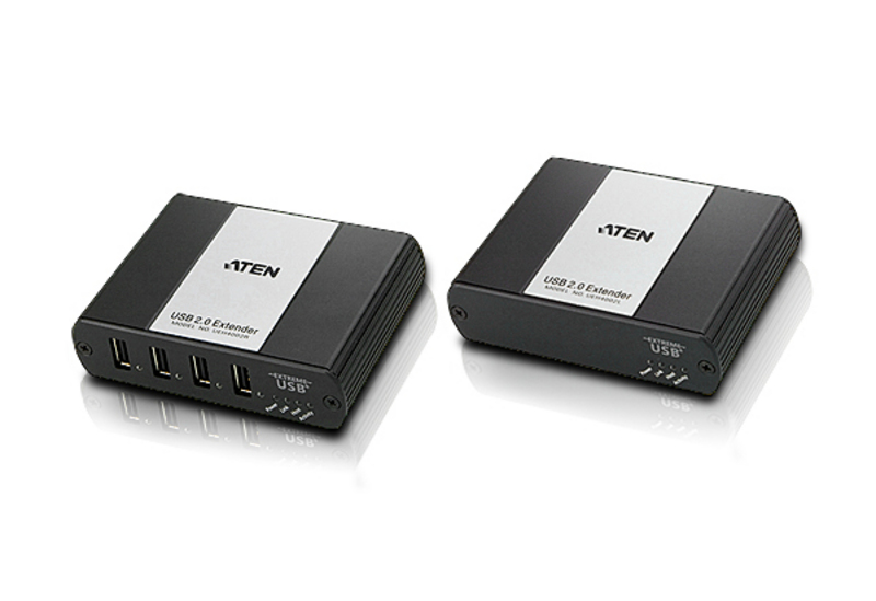 USB (B) - RJ45 - 4xUSB (AF), Aten UEH4002, USB Extender, до 100м