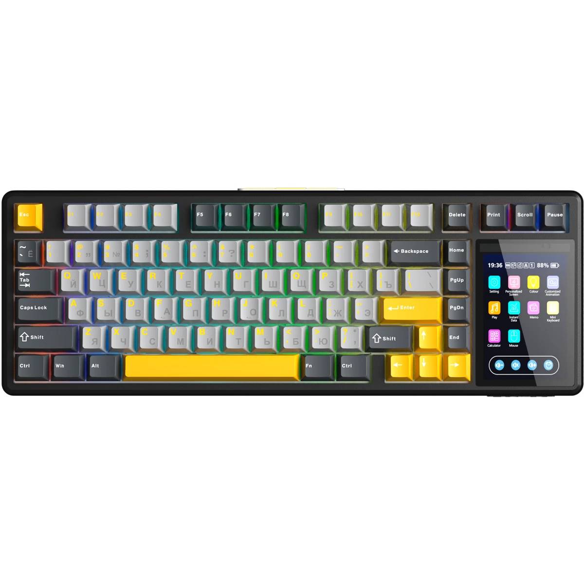 Клавиатура AULA L99 Black/Grey/Yellow (6978080503589)