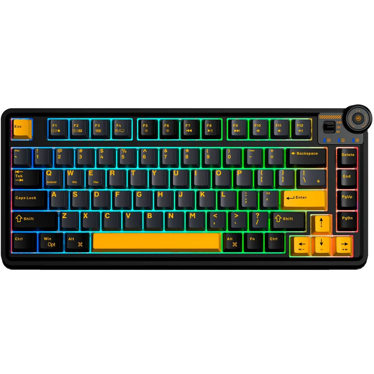 Клавиатура AULA AU75 Black/Dark Blue/Orange (6978080506467)