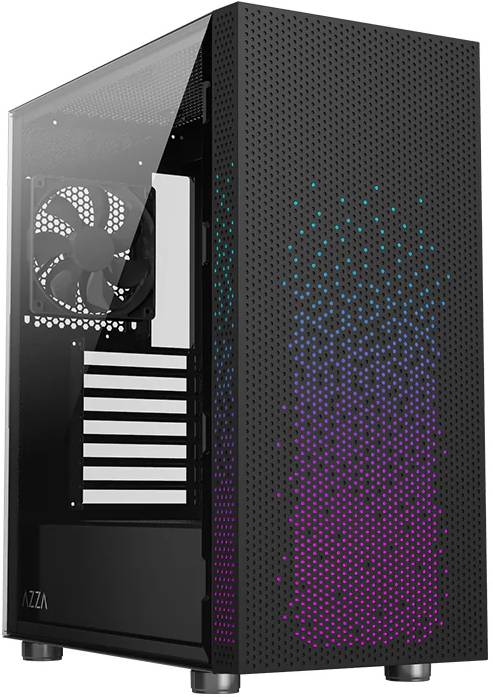 Корпус Azza Celesta CSAZ-340F, черный, без БП, ATX