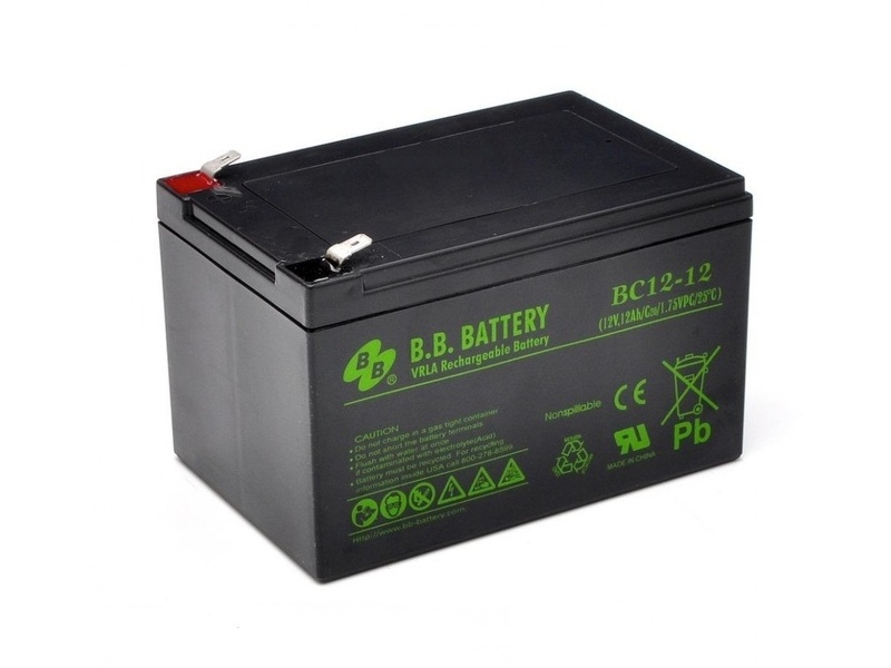 12V / 12Ah, аккумулятор для UPS, B.B. Battery BC 12-12