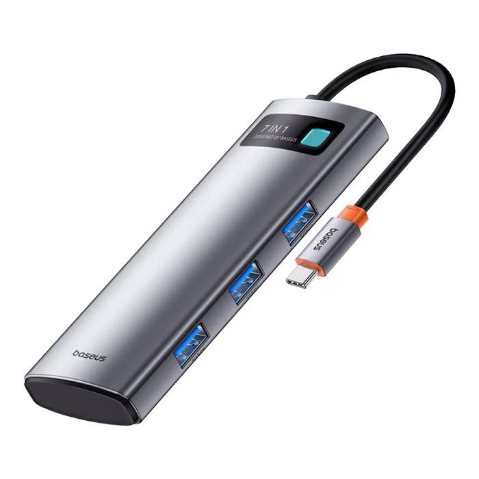Док-станция Baseus Metal Gleam Series 7-Port HUB (B00030708811-00)