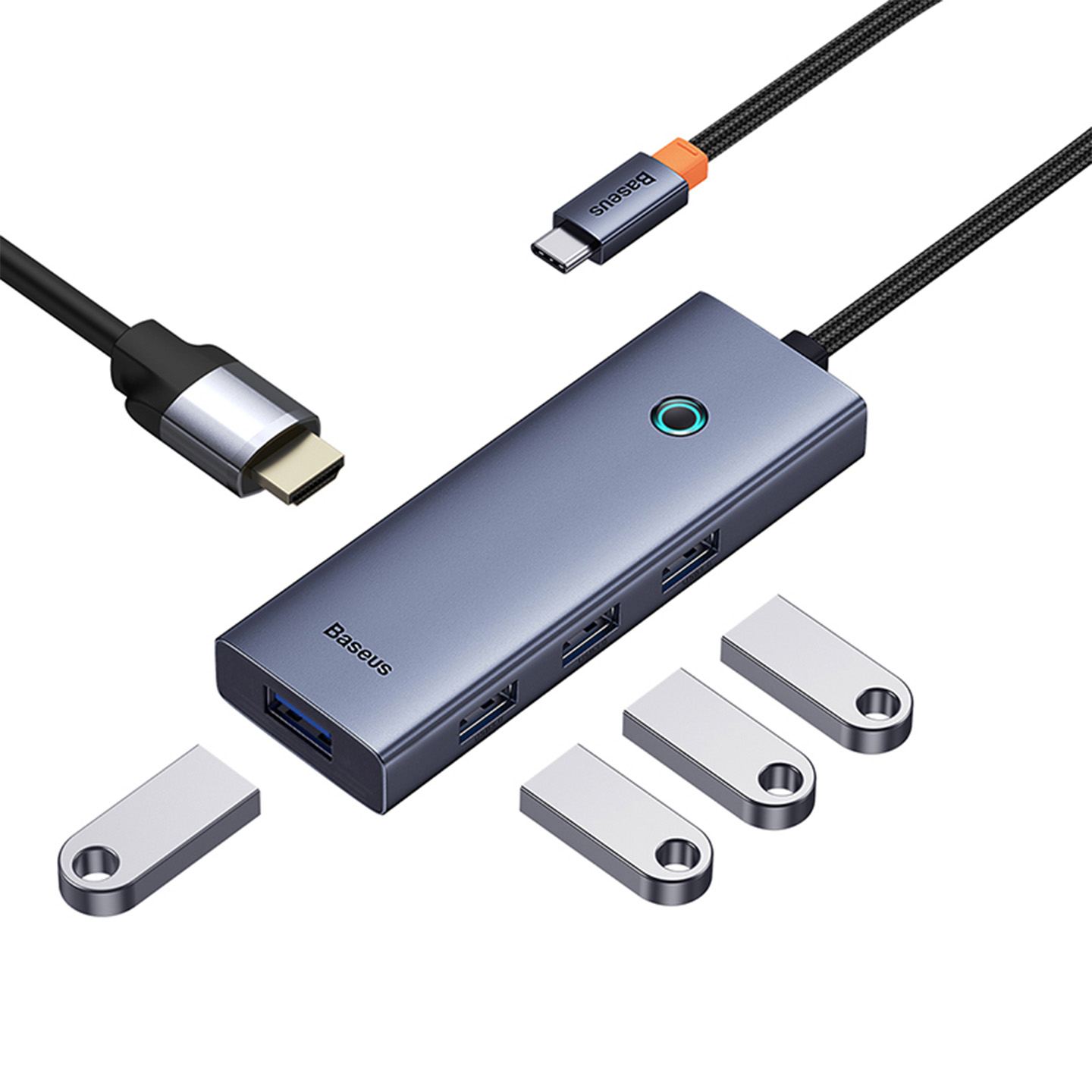 Док-станция Baseus UltraJoy Series 4-Port USB-C Hub B00052809813-00