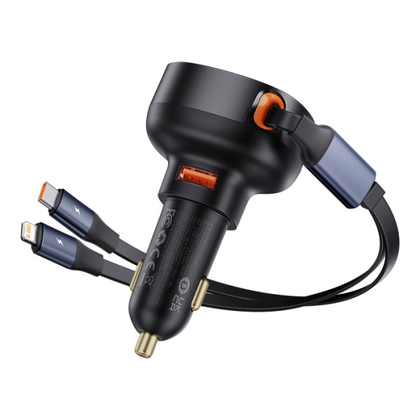 АЗУ Baseus C00057802111-02, 60W, 1xUSB, 1xType-C, 1xLightning, черный