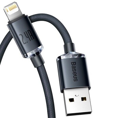Кабель Lightning (M) - USB2.0 (M), 1.2м, Baseus CAJY000001, Black