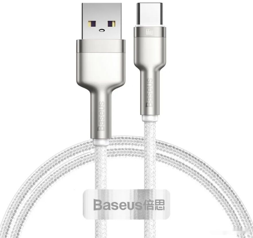 Кабель USB2.0 (M) - USB2.0 Type-C (M), 1м, Baseus CAKF000102, белый