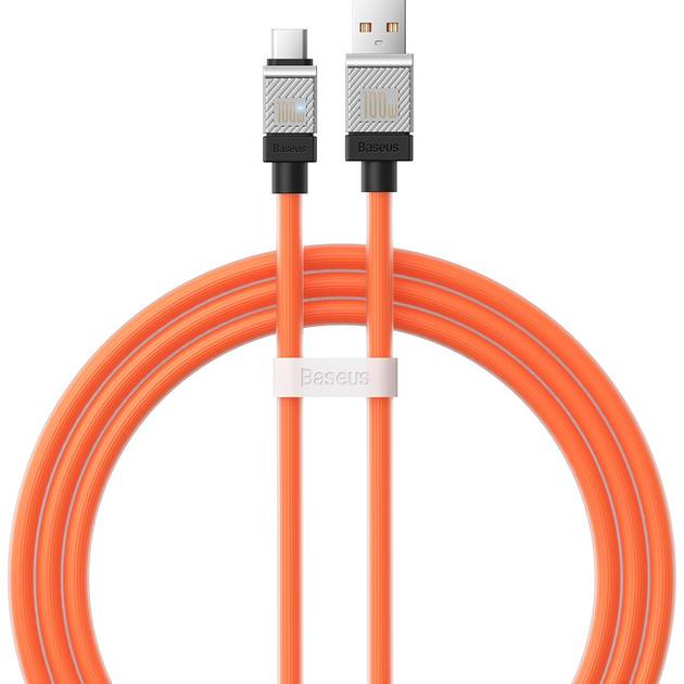 Кабель USB2.0 (M) - USB2.0 Type-C (M), 1м, Baseus CAKW000607, оранжевый