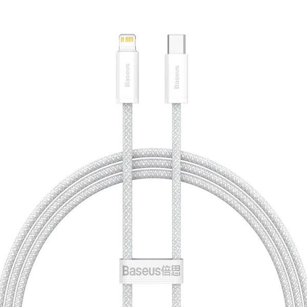 Кабель Lightning (M) - USB2.0 Type-C (M), 1м, Baseus CALD000002, белый