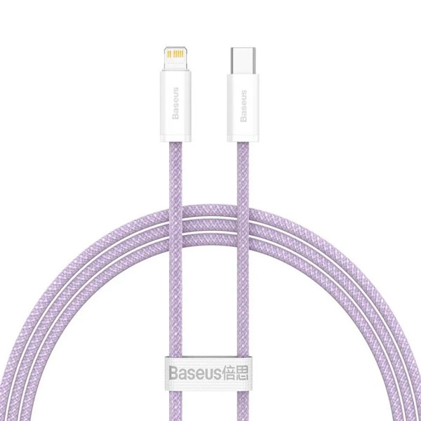 Кабель Lightning (M) - USB2.0 Type-C (M), 1м, Baseus CALD000005, фиолетовый
