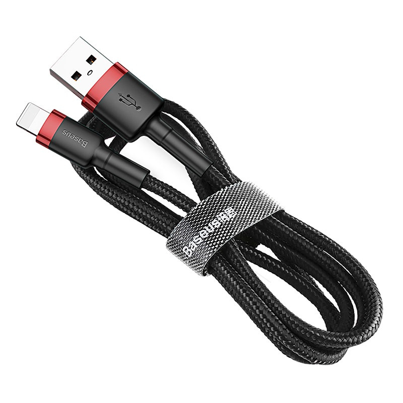 Кабель Lightning (M) - USB2.0 (M), 1м, Baseus CALKLF-B19, красный/черный