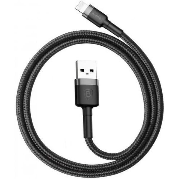 Кабель Lightning (M) - USB2.0 (M), 1м, Baseus CALKLF-BG1, Black/Grey