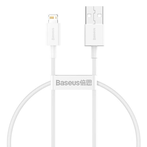 Кабель Lightning (M) - USB2.0 (M), 0.25м, Baseus CALYS-02, White