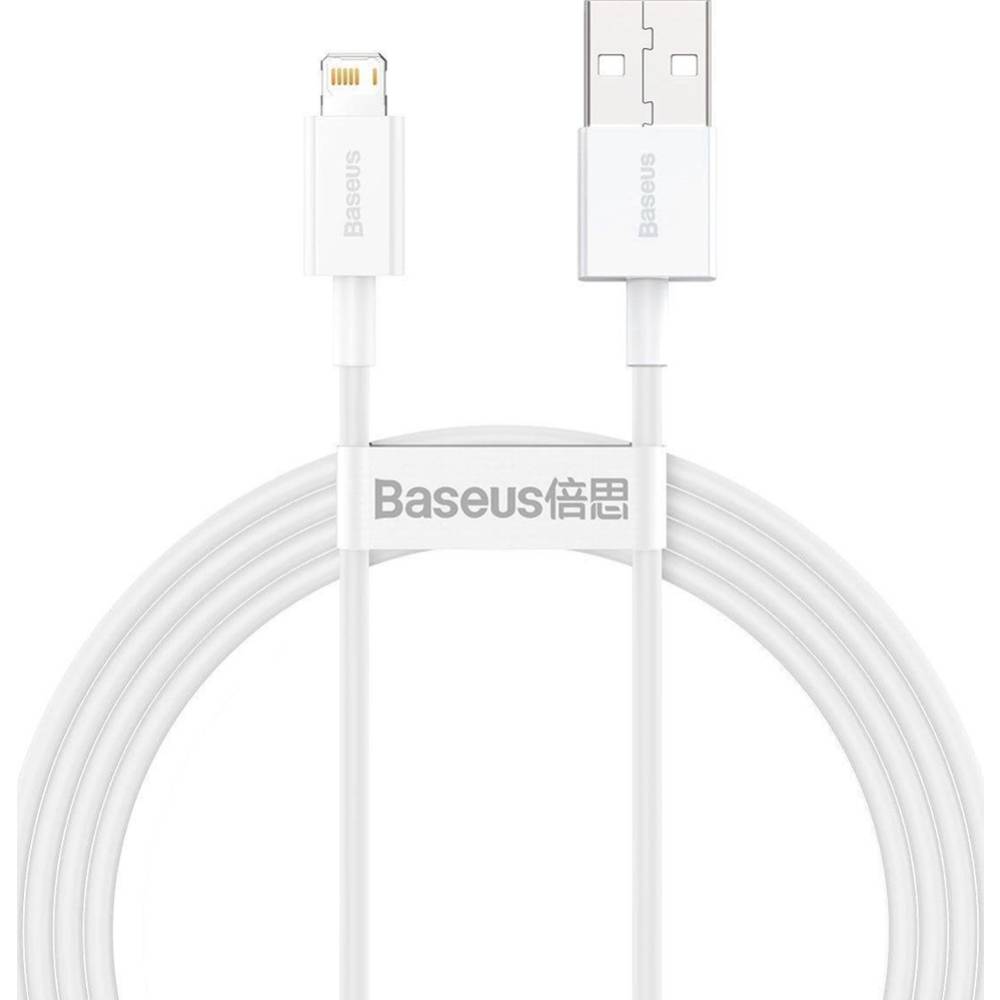 Кабель Lightning (M) - USB2.0 (M), 1.5м, Baseus CALYS-B02, White