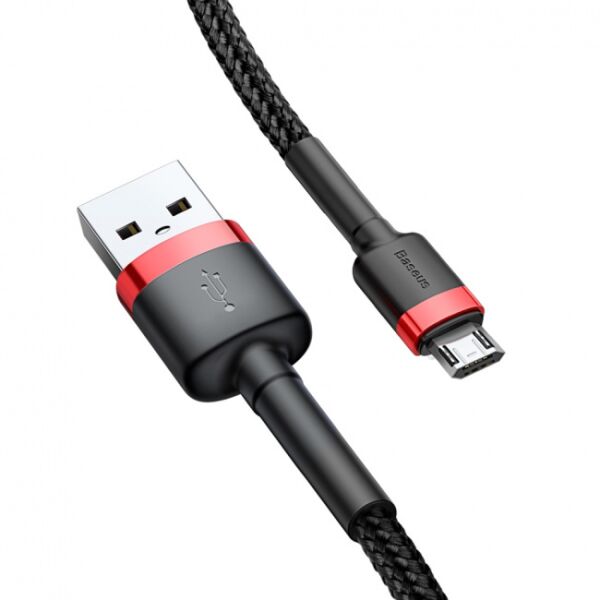 Кабель USB2.0 (M) - double-sided microUSB2.0 (M), 1м, Baseus CAMKLF-B91, черный