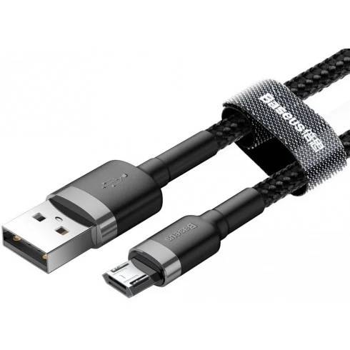 Кабель USB2.0 (M) - double-sided microUSB2.0 (M), 1м, Baseus CAMKLF-BG1, черный