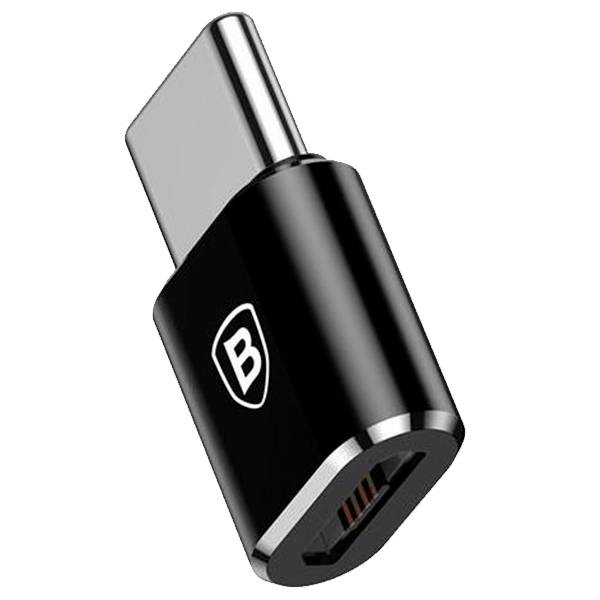 Переходник USB2.0 Type-C (M) - microUSB2.0 (F) Baseus CAMOTG-01 Black