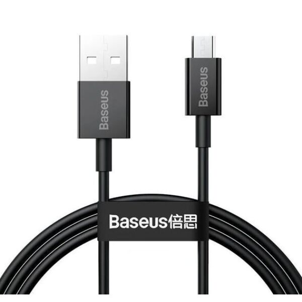 Кабель USB2.0 (M) - microUSB2.0 (M), 2м, Baseus CAMYS-A01, Black