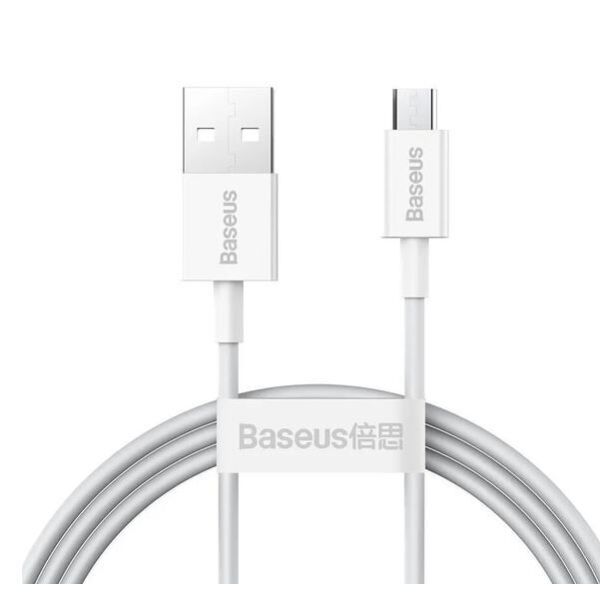 Кабель USB2.0 (M) - microUSB2.0 (M), 2м, Baseus CAMYS-A02, White