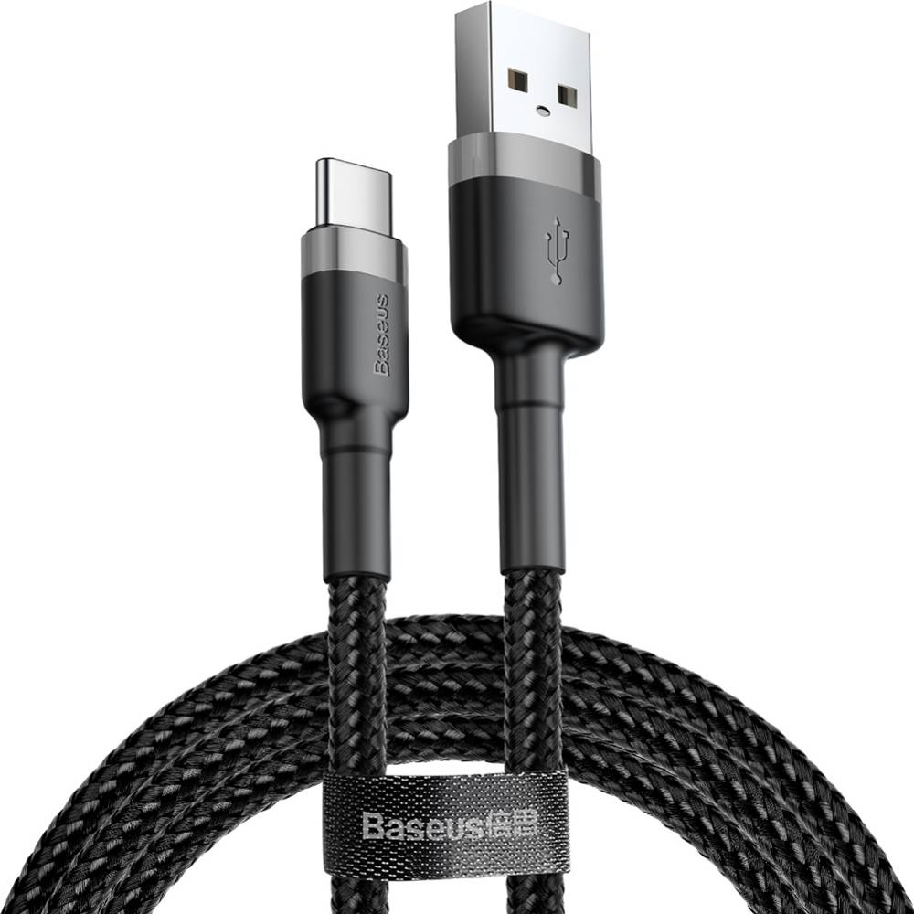 Кабель USB2.0 (M) - USB2.0 Type-C (M), 2м, Baseus CATKLF-CG1, Black/Grey