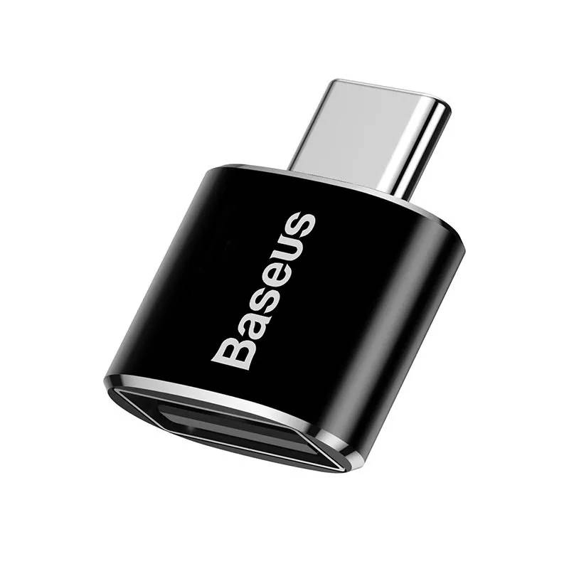 Переходник USB2.0 (M) - USB2.0 Type-C (F) Baseus CATOTG-01, черный
