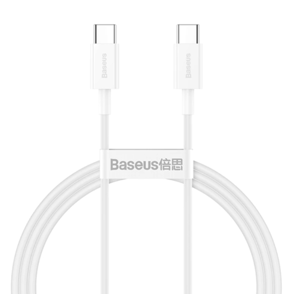 Кабель USB2.0 Type-C (M) - USB2.0 Type-C (M), 2м, Baseus CATYS-C02, White