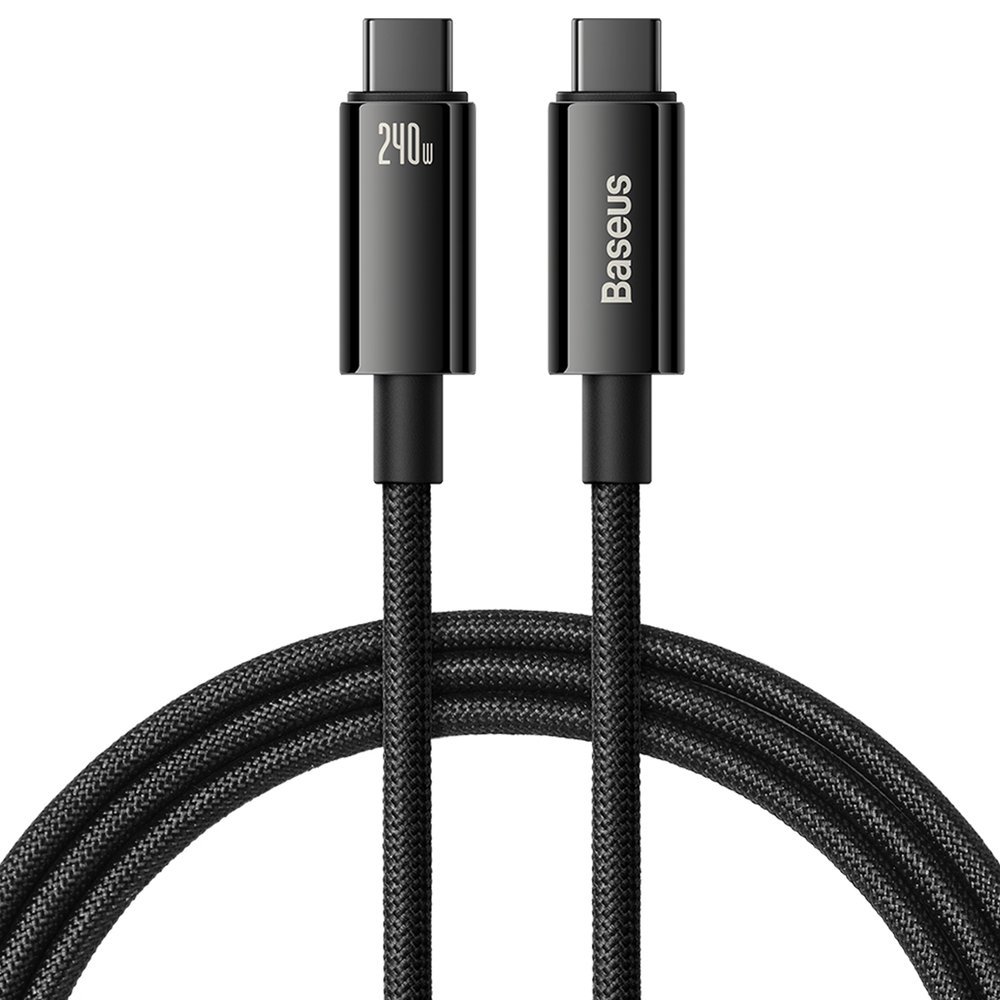 Кабель USB2.0 Type-C (M) - USB2.0 Type-C (M), 2м, Baseus CAWJ040101, черный