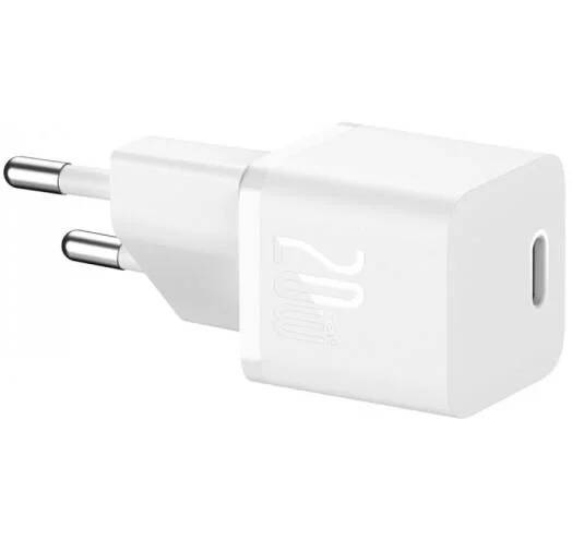 Сетевое зарядное устройство Baseus GaN5 Fast Charger Mini 1C 20W EU (CCGN050102), белый