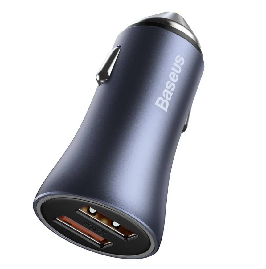 АЗУ Baseus CCJD-A0G Golden Contactor Pro Car Charger, 40W, 2xUSB, серый