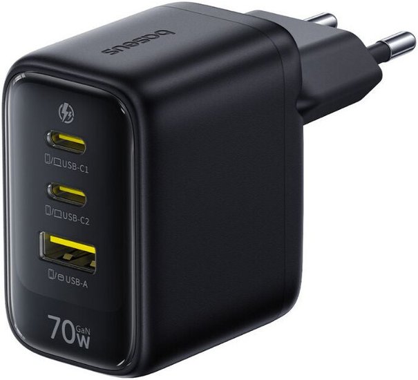 СЗУ Baseus EnerFill FE22 70W E0123500, черный, USB + 2xUSB Type-C