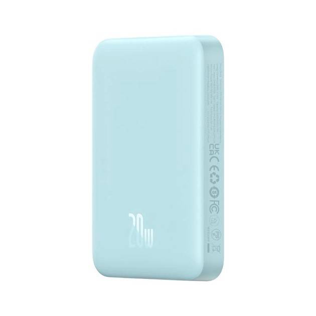 Внешний аккумулятор 10000мАч Baseus Magnetic Mini Air Wireless Fast Charge P10059001313-00, голубой
