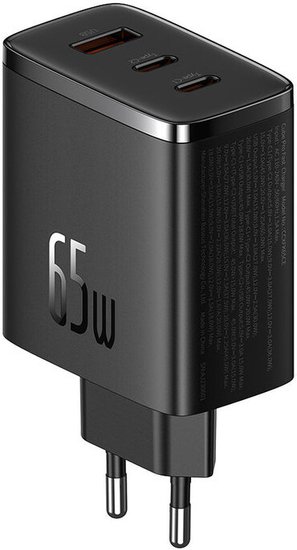СЗУ Baseus Cube Pro 3 65W P10152301113-00, черный, USB + 2xUSB Type-C