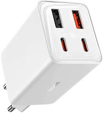 СЗУ Baseus GaN6 Pro P10162705212-00, белый, 2xUSB Type-A, 2xUSB Type-C