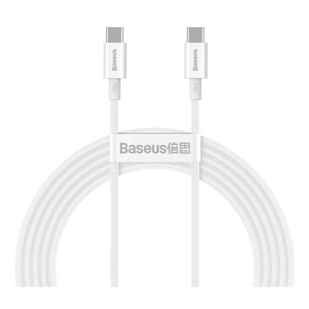 Кабель USB Type-C (M) - USB Type-C (M), 2м, Baseus P10365200211-04, белый