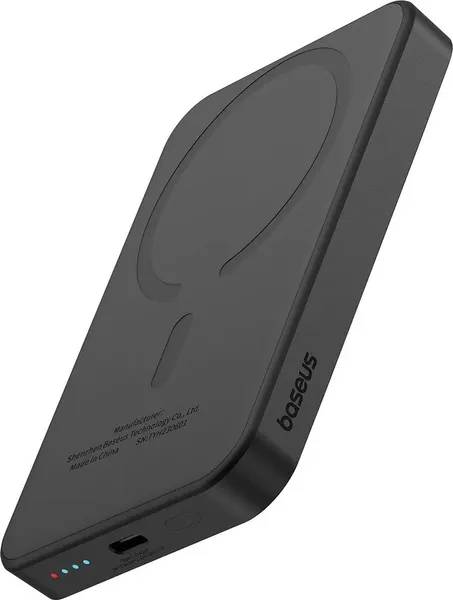 Внешний аккумулятор 6000мАч Baseus Magnetic Mini Air Wireless Fast Charge PPCXM06 PPCX100401, черный