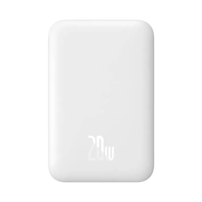 Внешний аккумулятор 6000мАч Baseus Magnetic Mini Air Wireless Fast Charge PPCXM06 PPCX100502, белый