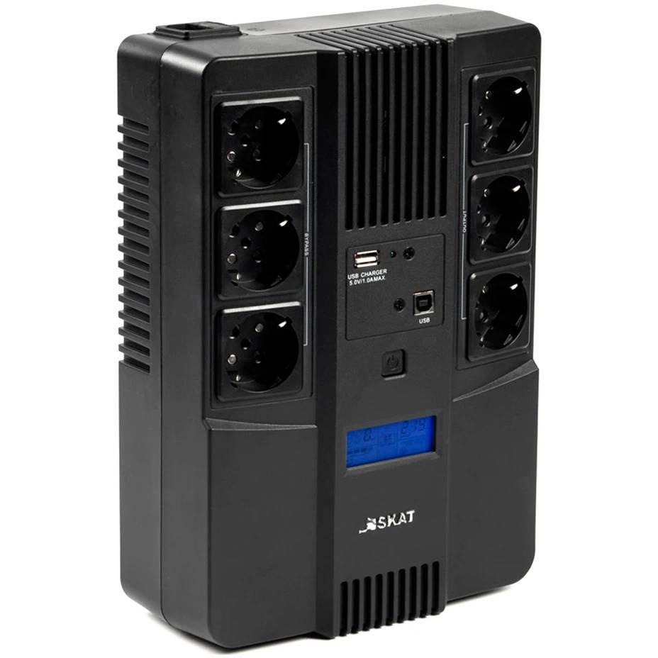 ИБП Бастион Skat-UPS 800-AID-IN-1x9, 800VA (6xSchuko)