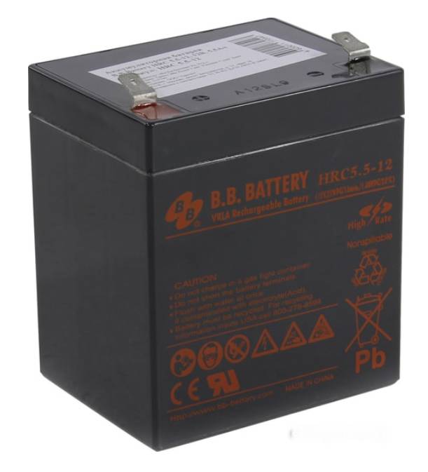 12V / 5Ah, аккумулятор для UPS, BB HRC 5.5-12