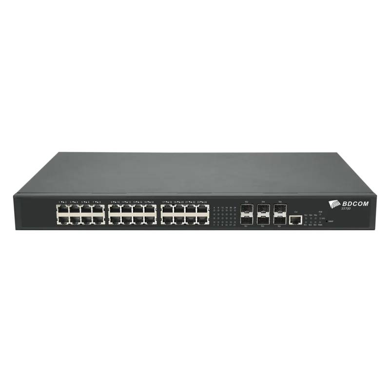 Коммутатор BDCOM S5700-24EP6X, 24xLAN 2.5 Mbps, 6xSFP+, PoE