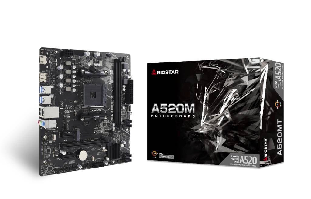 Материнская плата Biostar A520MT, AM4, (DP, HDMI), 2xDDR IV, mATX