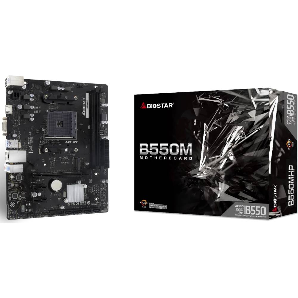 Материнская плата Biostar B550MHP, AM4, (VGA, HDMI), 2xDDR IV, mATX