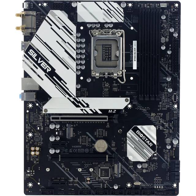 Материнская плата BIOSTAR B760A-Silver, LGA1700, (HDMI, DP), 4xDDR V, ATX