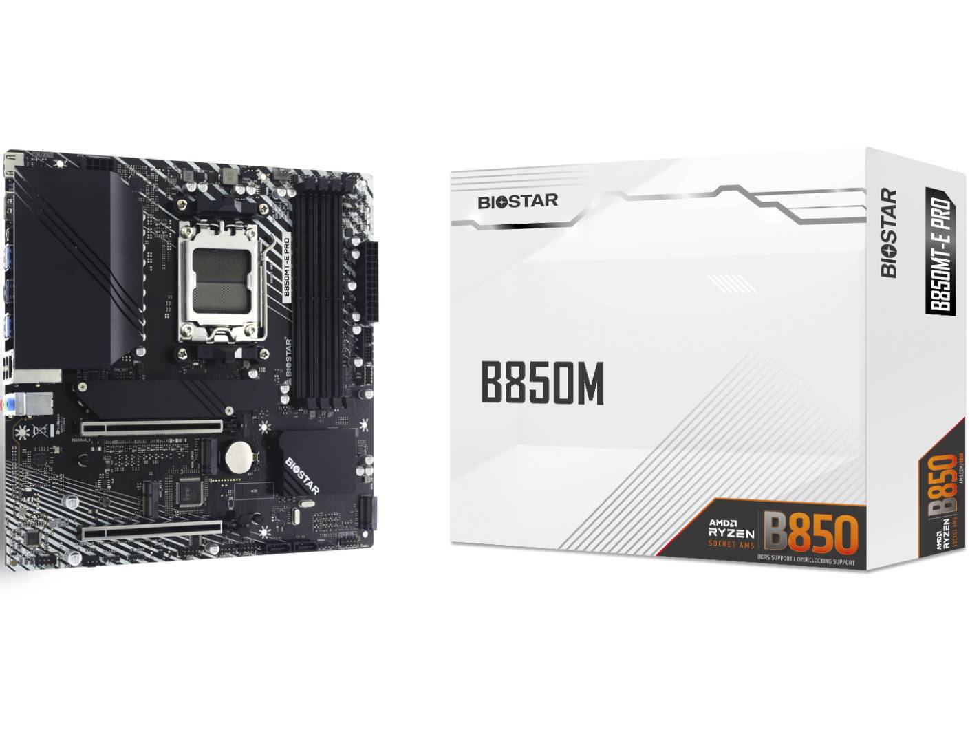 Материнская плата BIOSTAR B850MT-E Pro, AM5, (HDMI, DP), 4xDDR V, mATX