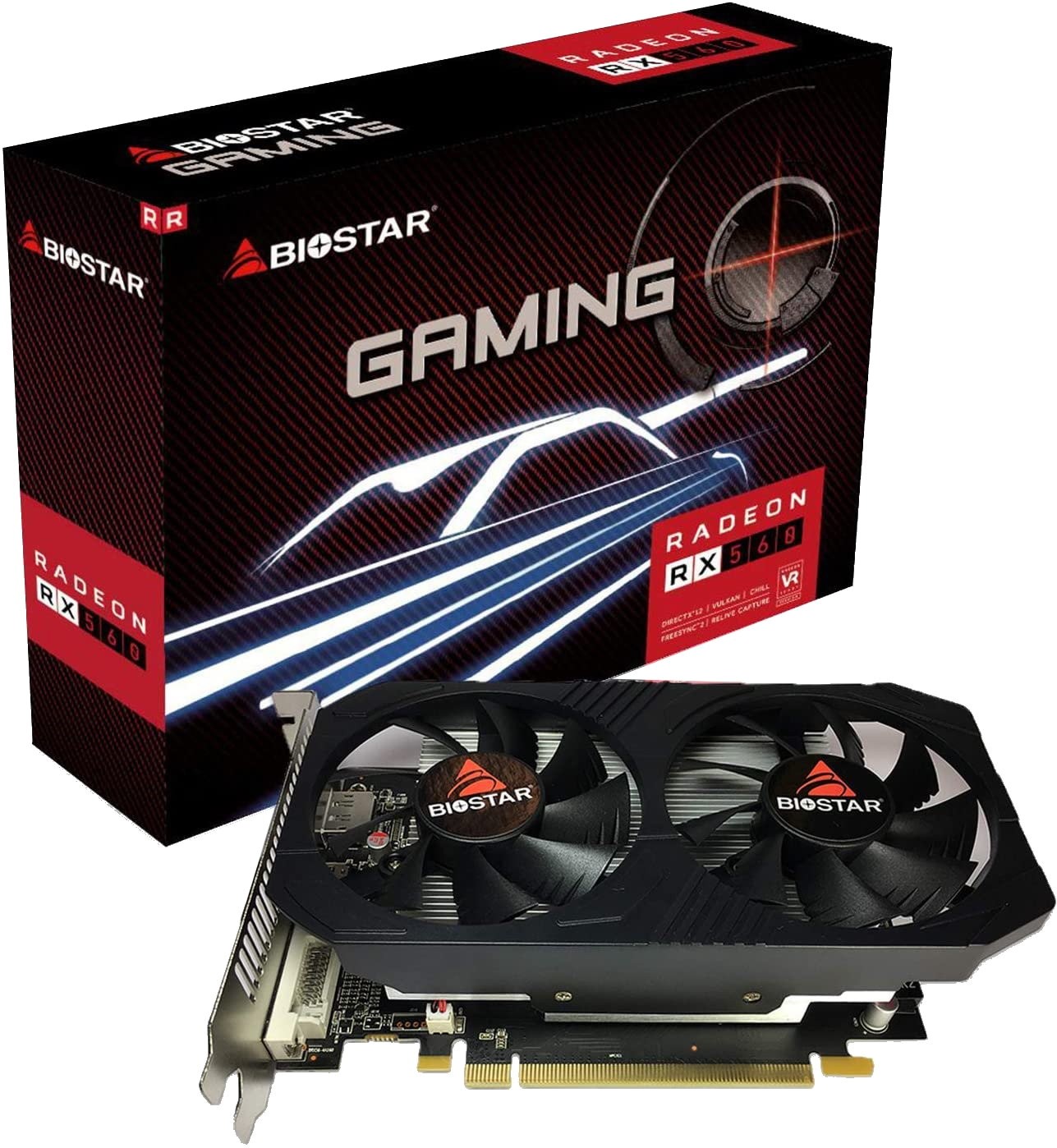 Видеокарта Radeon RX 560, 4Gb GDDR5 128bit, Biostar VA5615RF41, RTL