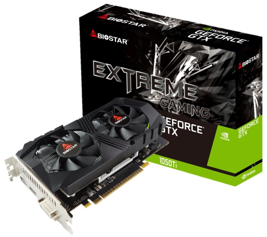 Видеокарта GeForce GTX 1050 Ti, 4Gb GDDR5 128bit, Biostar VN1055TF41, RTL