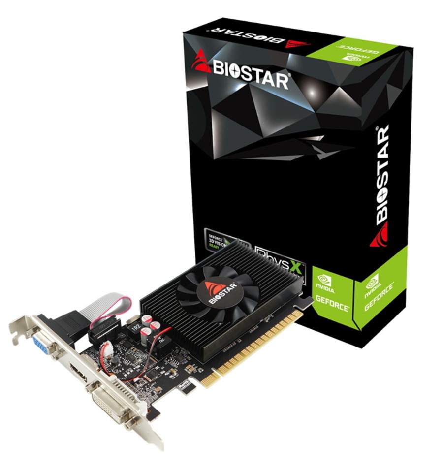 Видеокарта GeForce GT 710, 2Gb DDR3 64bit, Biostar VN7103THX6, LP, RTL