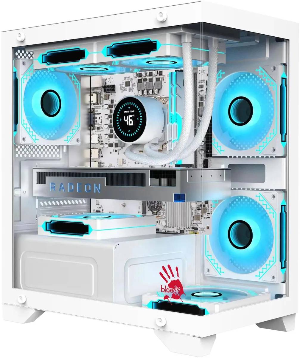 Корпус Bloody BD-CC103 White (BD-CC103-WH), без БП, mATX