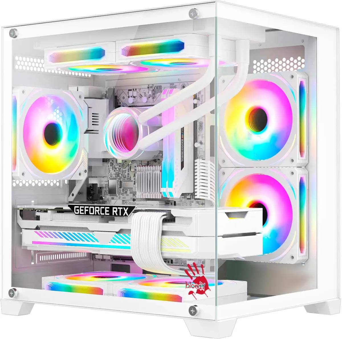 Корпус Bloody BD-CC105 White (BD-CC105-WH), без БП, mATX