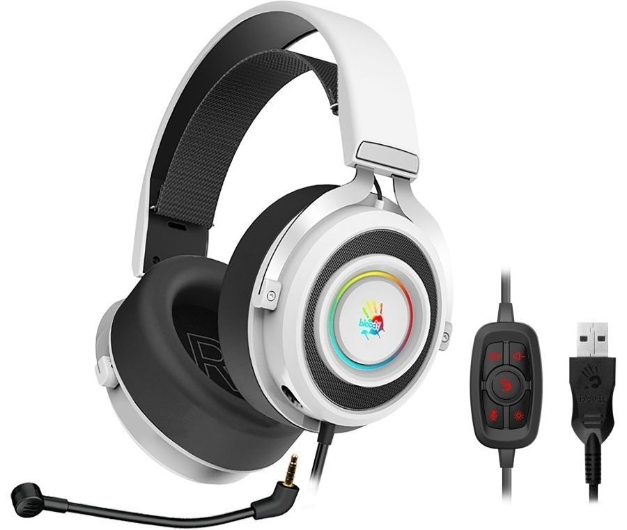 Гарнитура A4Tech Bloody G535, белый/черный