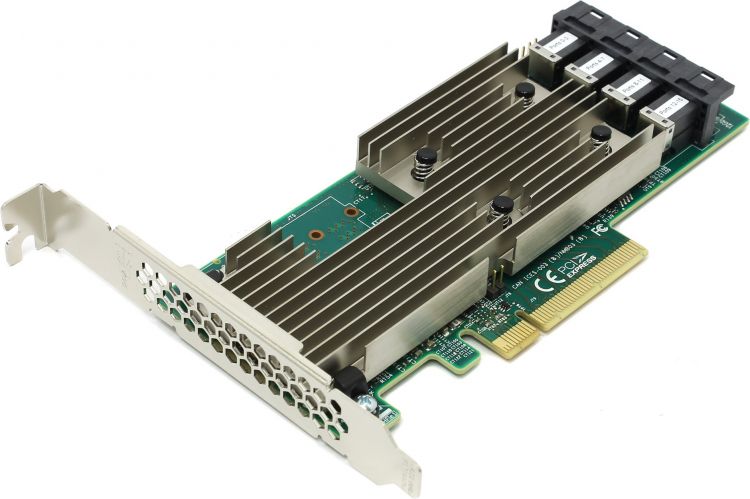 Broadcom LSI SAS 9305-16i SGL (05-25703-00) PCIe 3.0 x8 LP, SAS/SATA 12G HBA, 16port(4*int SFF8643), 3224 IOC, (007226)