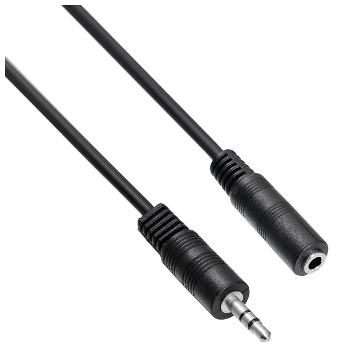 Кабель удлинитель Jack3.5 (M) - Jack3.5 (F), 2м, Buro BAAC003-2 черный